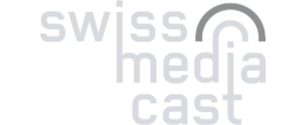 Logo der SwissMediaCast AG in Grautönen