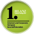 Bilanz Telekom Rating 2022 - Platz 1 ISP