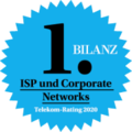 Bilanz Telekom Rating 2020 - Platz 1 ISP