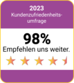 98% Kundenzufriedenheit Badge