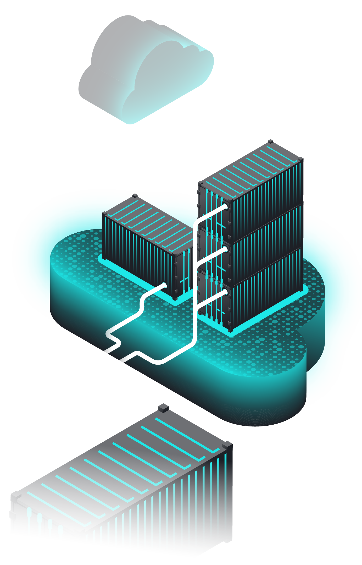 Teaser Isometrik für Container as a Service (CaaS)